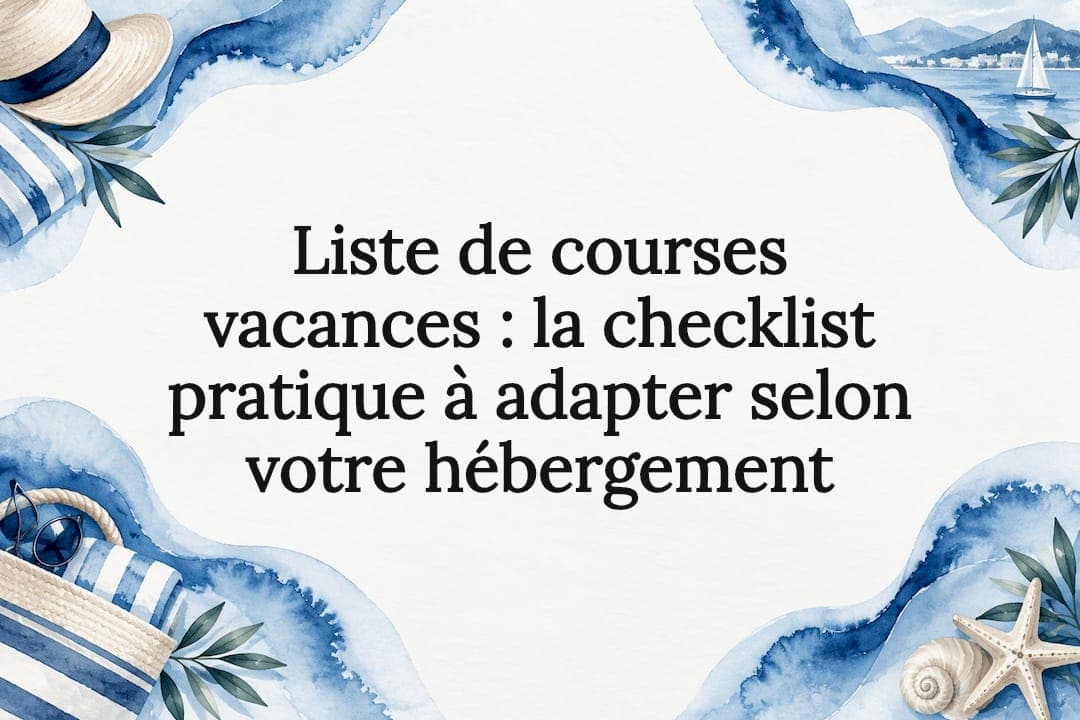 Liste de courses vacances : la checklist pratique à adapter selon votre hébergement